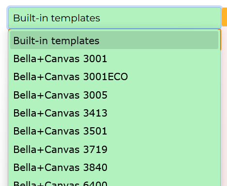 Choose a predefined template